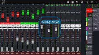 Sends on top Faders on bottom | Mixing Station custom layout