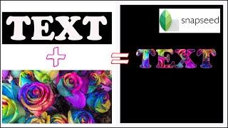 How to Fill Text With an Image Text Effect | Snapseed Tutorial #shorts