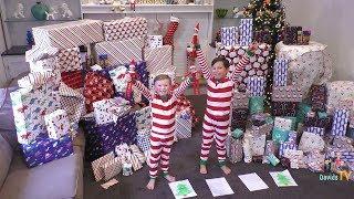 Christmas Morning Opening Presents 2019 - Youtube Kids Opening Their Presents