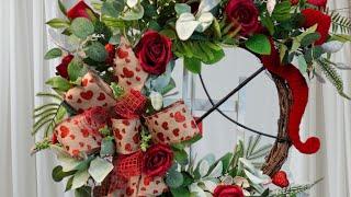 How to make an Artificial Valentines Day Wreath