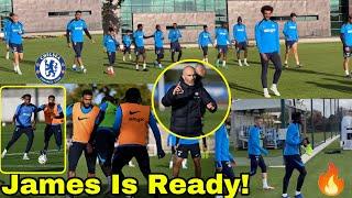 CONFIRMEDREECE JAMES READY FOR LIVERPOOLMAJOR Things Spotted at Chelsea Training,Maresca,Sancho