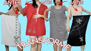 TRANSFORMAÇÃO de ROUPAS velhas de BRECHÓ em NOVAS roupas | 4 IDEIAS de CUSTOMIZAÇÃO | DIY