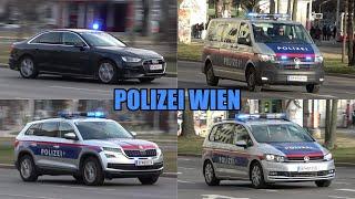 Einsatzfahrzeuge der Polizei Wien (Zusammenschnitt)