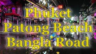 Beginning of new tourist season. Most famous walking street of Phuket. Bangla Road at night Thailand