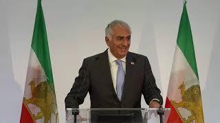 IRAN NUCLEAR: The Crown Prince of Iran Reza Pahlavi gives a news conference | Natural and English