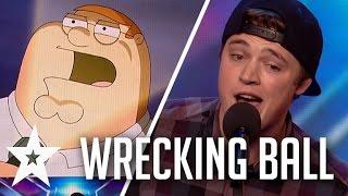 Peter Griffin, Elmo & More Sing Wrecking Ball On Britain's Got Talent