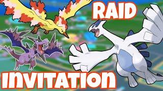 Raid and Battle invitation Pokemon Go Day 1