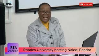 Dr.Naledi Pandor former Minister of the Department of International Relations and Cooperation