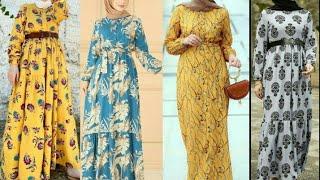 summer long dress design with hijab /new burqa design /new floral abaya design #abaya #burqa #hijab