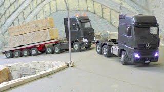 HEAVY TRANSPORT - 100t BLOCKS OF STONE, AMAZING RC LIVE ACTION