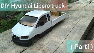 How to make Hyundai Libero truck from cardboard (part1/2)