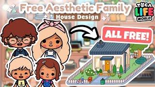 ALL FREE TINY HOUSE IDEA! ️ || Aesthetic Family of 4 || Toca Life World