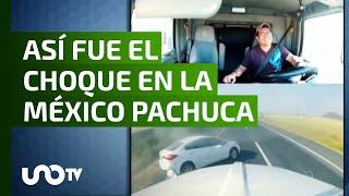 El conductor del tráiler grabó el momento del accidente.