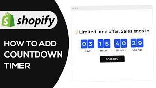 How To Add Countdown Timer To Your Shopify Store | Simple Tutorial (2024)