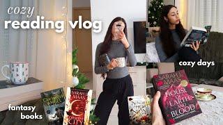 winter reading vlog  fantasy books & cozy days