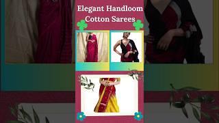 Handloom Sarees | Latest Handloom Cotton Silk Sarees | Amazon Saree Haul | Women's Saree Haul