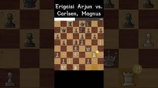 Erigaisi Arjun vs. Carlsen, Magnus | Tata Steel chess 2024 #chess #shorts