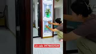 Tranh dán tường 3D bình bông trang trí cầu thang đẹp