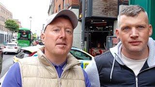 Cop tries and fails to stop me interviewing Andrew Tate's business partner Rory Synnott on Talbot St