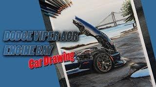 DODGE VIPER ACR V10 Engine Realistic Car Art Drawing | Orhan Ozvatan