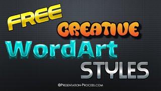 Free Stunning WordArt Options for PowerPoint Slides for Teachers