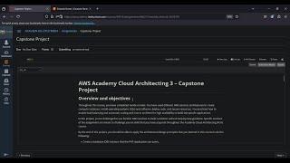 AWS Academy Cloud Architecting 3 – Capstone Project || 2024 October