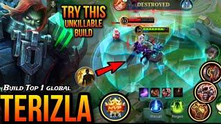 Terizla Best Unkillable Build 2024!! 100% Broken Hero | Top Global Terizla Gameplay & build | MLBB