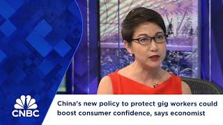 China's new policy to protect gig workers could boost consumer confidence, says economist