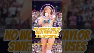 No wonder Taylor Swift never uses a teleprompter during her performances! #celebrity