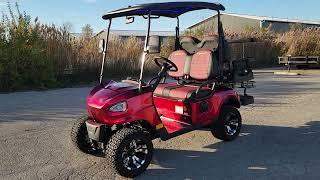 Red Renegade Light Electric 48v Golf Cart With Custom Options From SaferWholesale