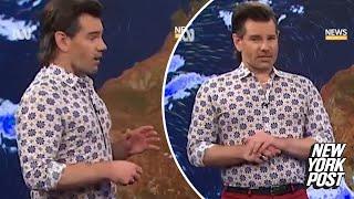 Australian TV weatherman suffers heartbreaking panic attack live on air