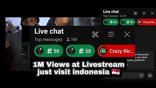 Ishowspeed got 1M Views at Livestream just visit Indonesia 