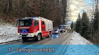  Fahrzeugabsturz auf L211 in Breitenbach/Inn 