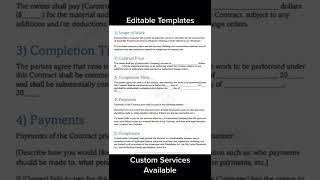 Construction Contract Template