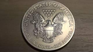 American Eagle 1oz Silver Dollar Coin (Walking Liberty) Close Look