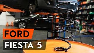 How to change front springs on FORD FIESTA V JH, JD [TUTORIAL AUTODOC]
