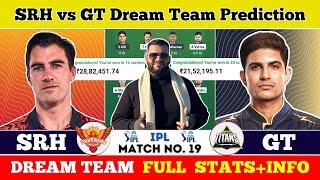 SRH vs GT Dream Team Prediction|SRH vs GT Fantasy11 Prediction|SRH vs GT Dream Team|