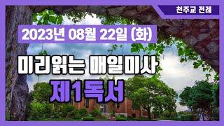 2023.8.22.아나운서 발음도 익히고 제1독서 말씀도 읽고 #나선희아나운서#MBC#천주교#전례#말씀묵상