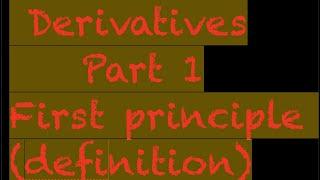 Class 11 math the derivatives part 1