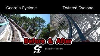 Georgia Cyclone / Twisted Cyclone - Before & After the conversion Six Flags Over Georgia