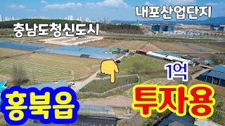 주말농장, 주말주택지 매매, 충남 홍성부동산, 홍성토지, 충남도청 내포 신도시  홍북읍 위치 부동산 매물, 부동산 넓이 112평, 부동산 매매 금액 1억원, 홍주공인중개사