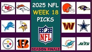 2025 NFL WEEK 18 GAME PICKS - FULL WEEK PREDICTIONS