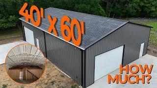 How much is a 40'x60' Metal Building with Concrete and Insulation | WolfSteel Buildings