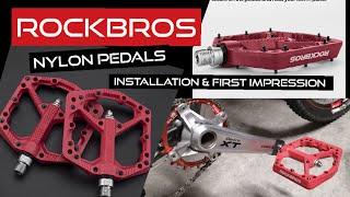 ROCKBROS Mountain Bike Pedals Unboxing, Installation & 1st impression