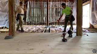 Time lapse of beautiful barn floor install