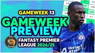 BEST GW13 CAPTAIN? CUNHA OR JOAO PEDRO? | FPL GAMEWEEK 13 PREVIEW | Fantasy Premier League 2024/25