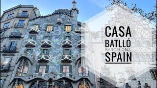 Casa Batllo 4K, (House of Bones or House of the Dragon) Barcelona, Spain