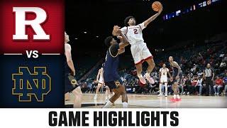 Rutgers vs. Notre Dame Game Highlights | 2024-25 ACC Men's Basketball