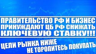 Правительство РФ и бизнес заставляют Цб Рф снижать ключевую ставку! НЕ ТОРОПИТЕСЬ ПОКУПАТЬ АКЦИИ!!!