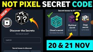 Not Pixel Secret Word | Not Pixel Airdrop Secret Code Today | Not pixel airdrop secret code